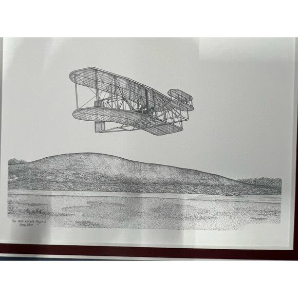1903 Wright Flyer I over the sands of Kitty Hawk, North Carolina by Kathy Gross - Picture 1 of 7